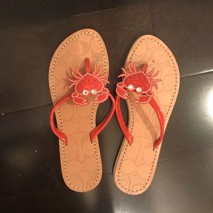 Coach Crab Sandals Size 6.5 (easily fits a 6-7)